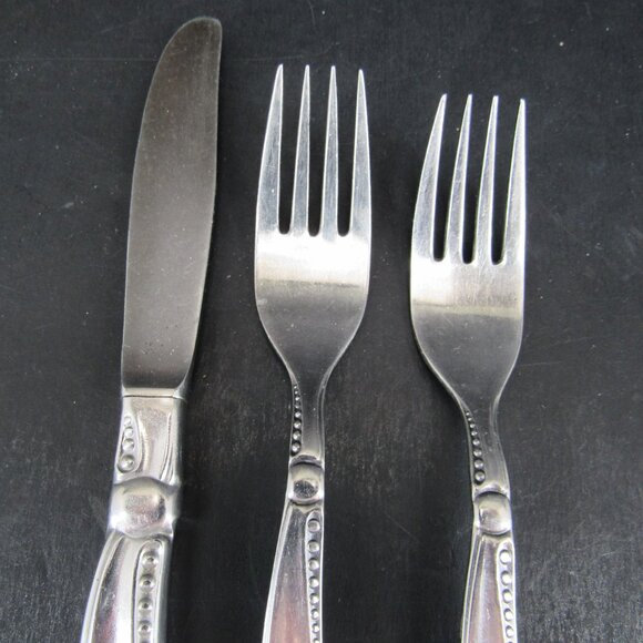 AIRMACK AMK8 Beaded Stainless Flatware Solingen-Germany 5 Replacement Pieces - Picture 2 of 7